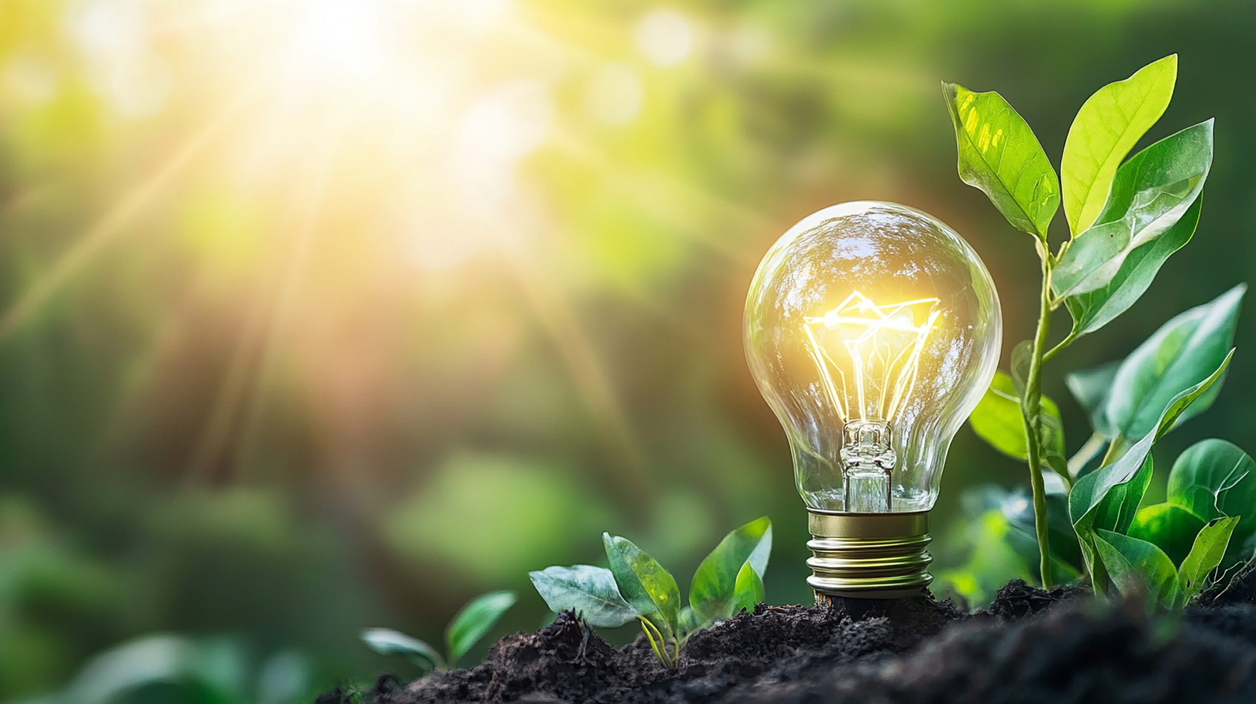 photo of light bulb in a tree in bright sunlight