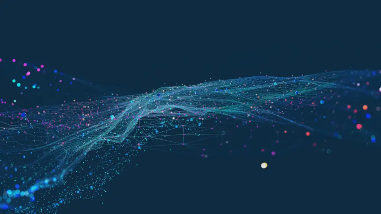 digital light and wave pattern