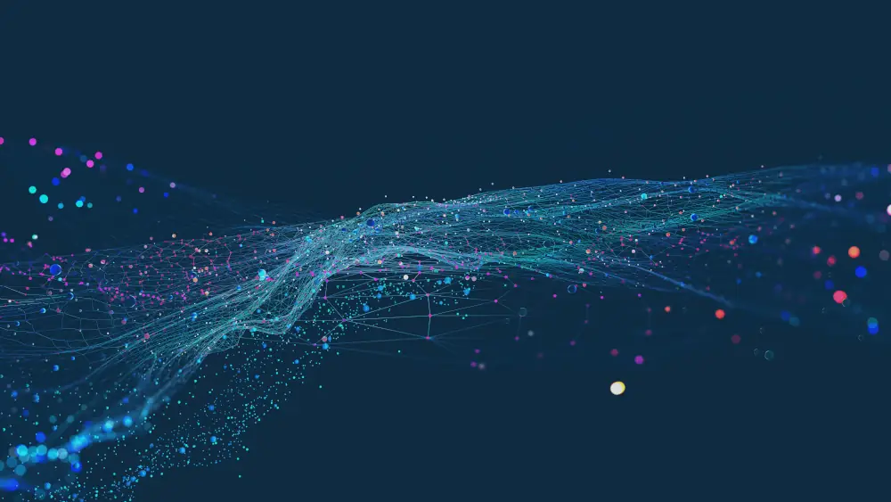 digital light and wave pattern