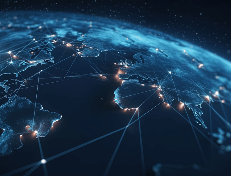 networked globe illustration
