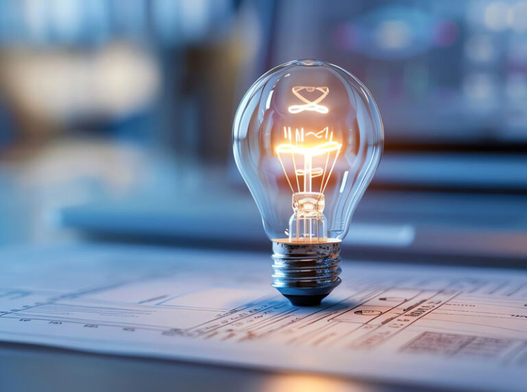 lightbulb on document